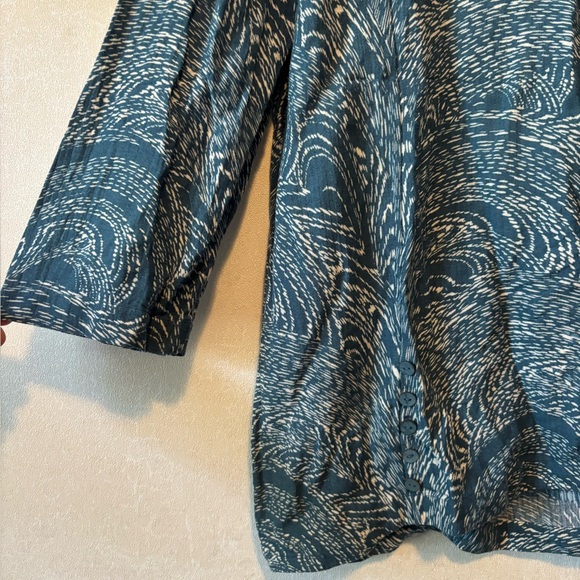 Soft Surroundings  | Teal Swirl Women's Tunic | Size Large - Picture 6 of 6